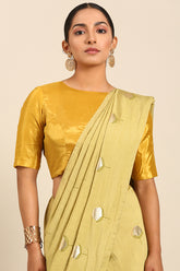 Kamal - Emerald Luxe Foil Print Saree SKU EKS54