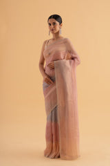 Rasa - Ombre Blush Pink Satin Silk Saree with Stone Work – Dreamy Celebration Drape - SKU EKS34