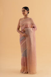 Rasa - Ombre Blush Pink Satin Silk Saree with Stone Work – Dreamy Celebration Drape - SKU EKS34