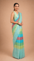 Neerja - Pastel Multicolor Cotton Saree - SKU EKS82