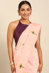 Tribal Tale Mul Cotton Saree in Red, White, and Black Print