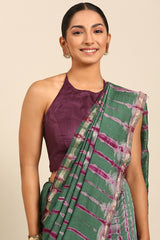 Lavender Drift Solid Mul Cotton Saree with Bhoti Pallu