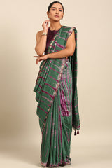 Lavender Drift Solid Mul Cotton Saree with Bhoti Pallu